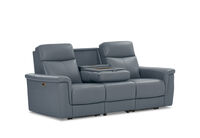 SERGIO LEATHER - 3 Seater with 2 Inbuilt Electric Recliners SERGIO LEATHER