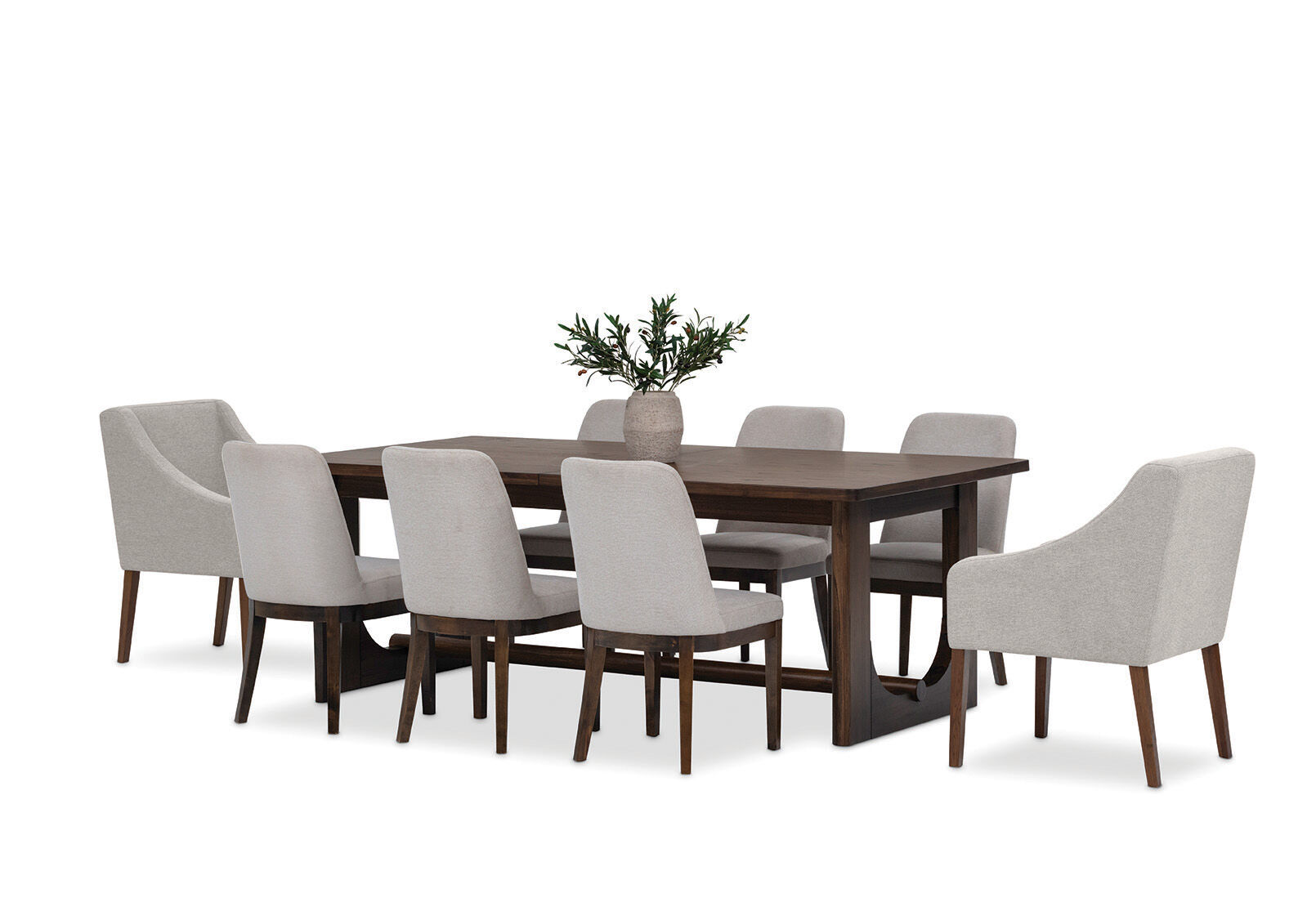 NICCOLO - 9 Piece Extension Dining Suite with 2 Volante and 6 Santino Dining Chairs. NICCOLO