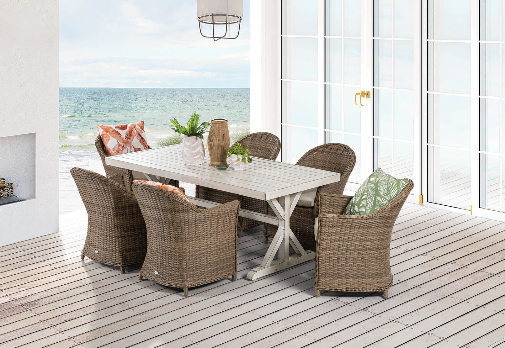 MIAMI - 7 Piece Outdoor Dining Setting. MIAMI