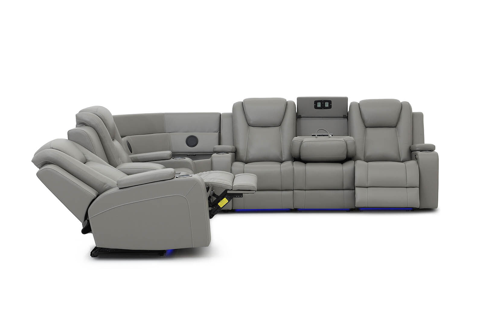 SENTINAL MK2 LEATHER - 5 Piece Corner with LHF Console SENTINAL MK2 LEATHER