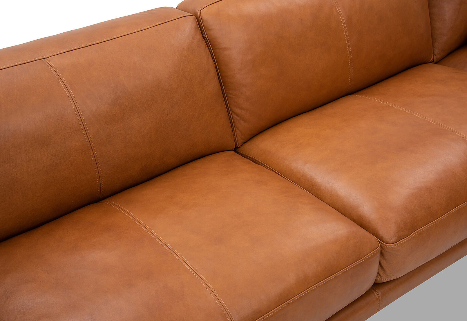 Amart brown leather deals couch