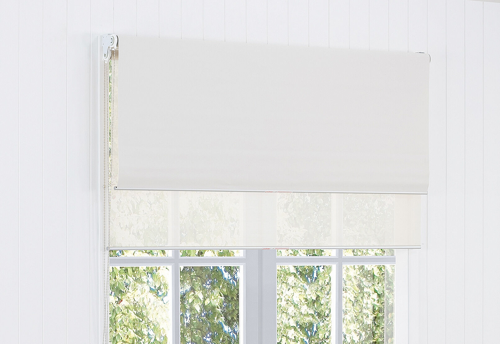 STONE DUSK Duo Roller Blind Blockout & Sheer 90 x 240cm Amart Furniture