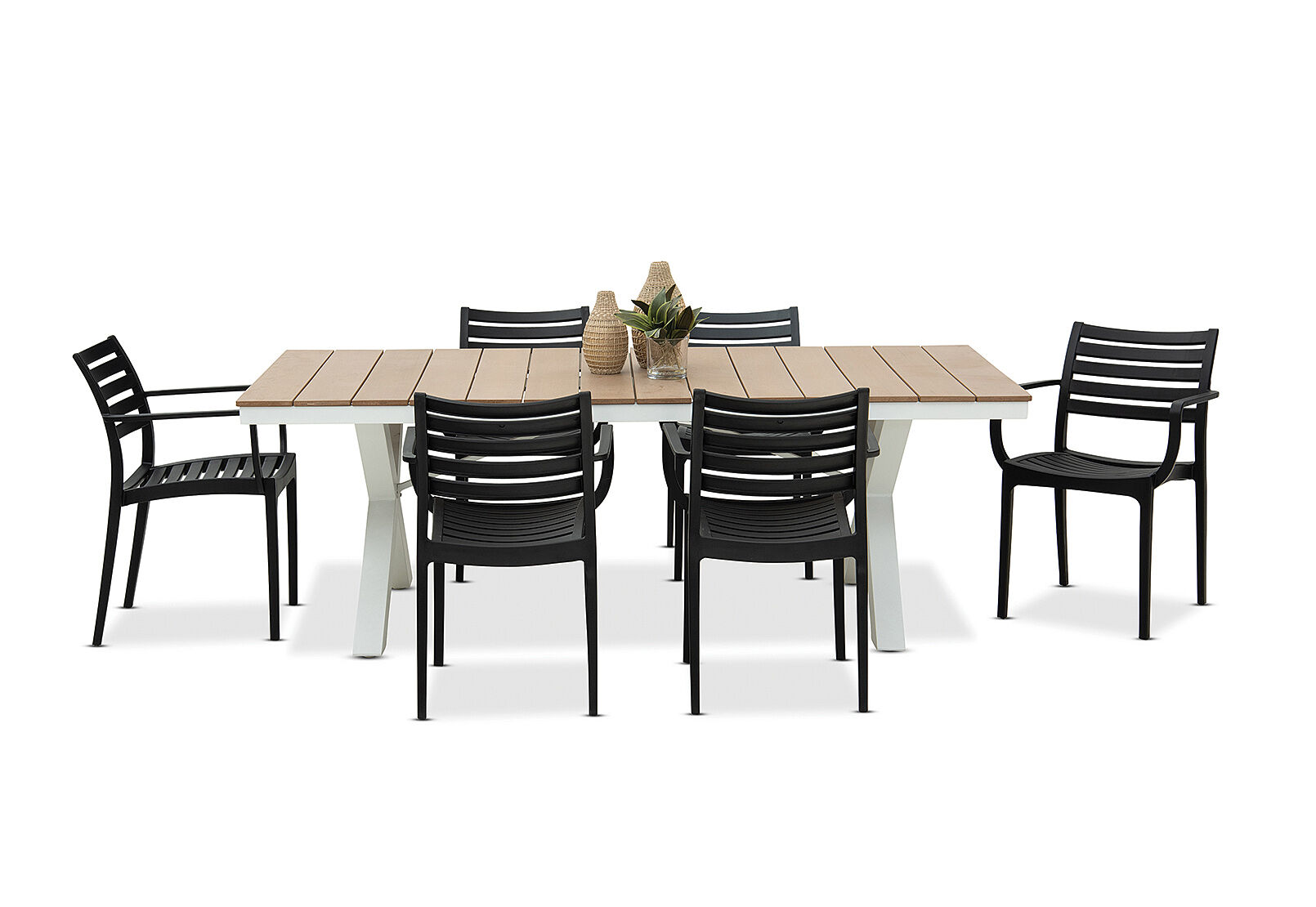 ELWOOD - 7 Piece Outdoor Dining Setting with Lyla Chairs ELWOOD