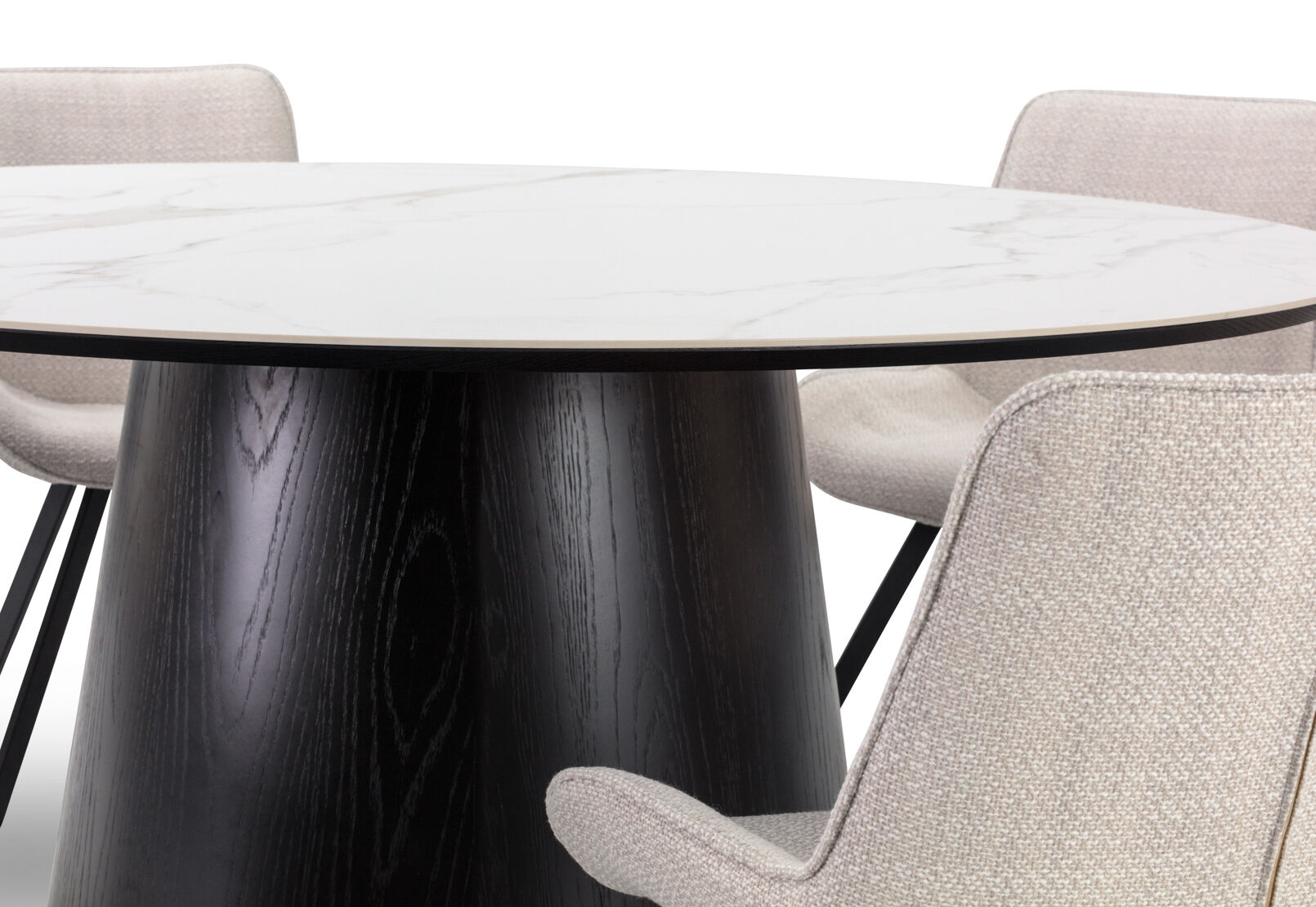 THANOS - 7 Piece Ceramic Dining Suite with Vesta Chairs THANOS
