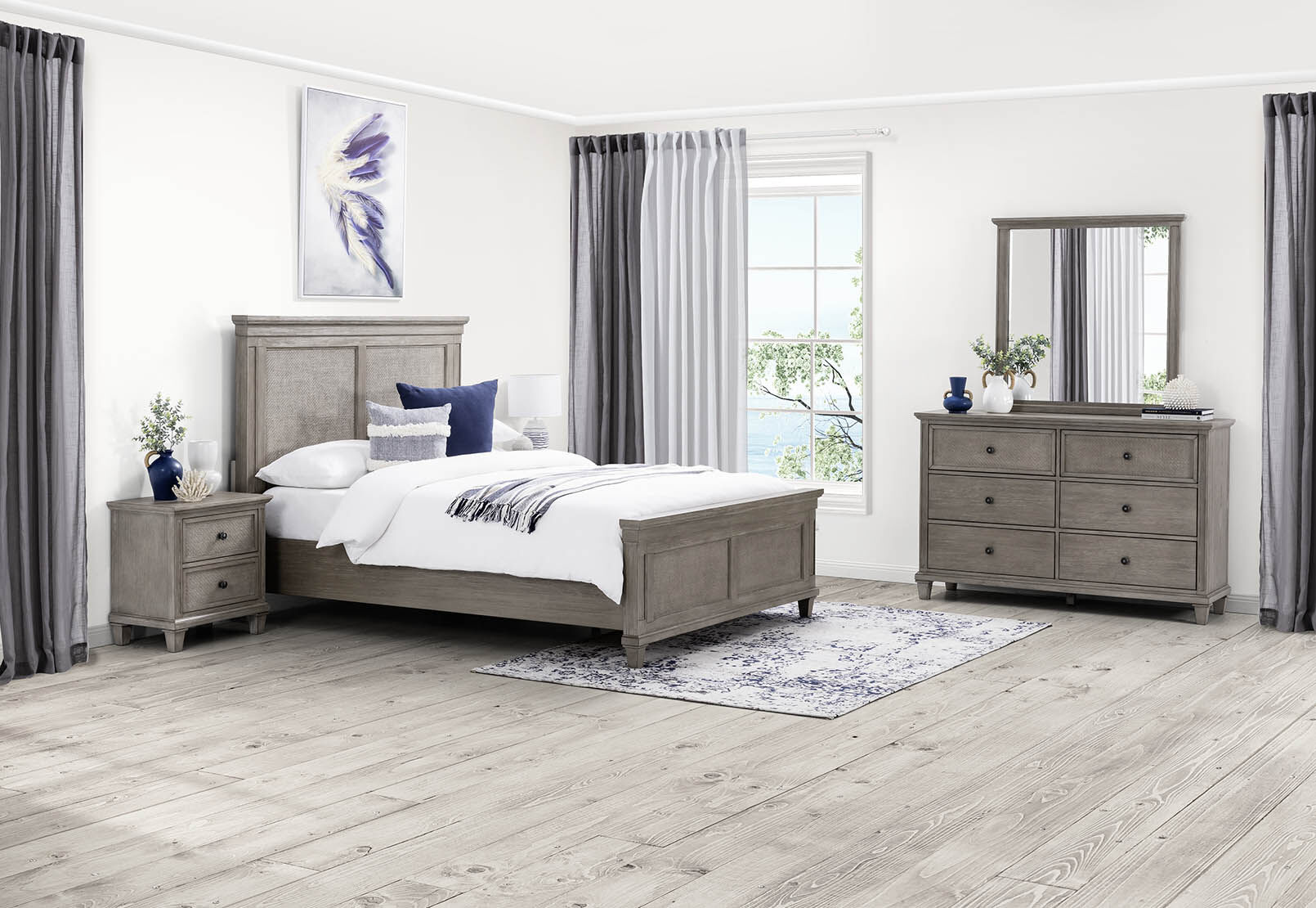 ANDERSON - 4 Piece King Bed Dresser Suite ANDERSON