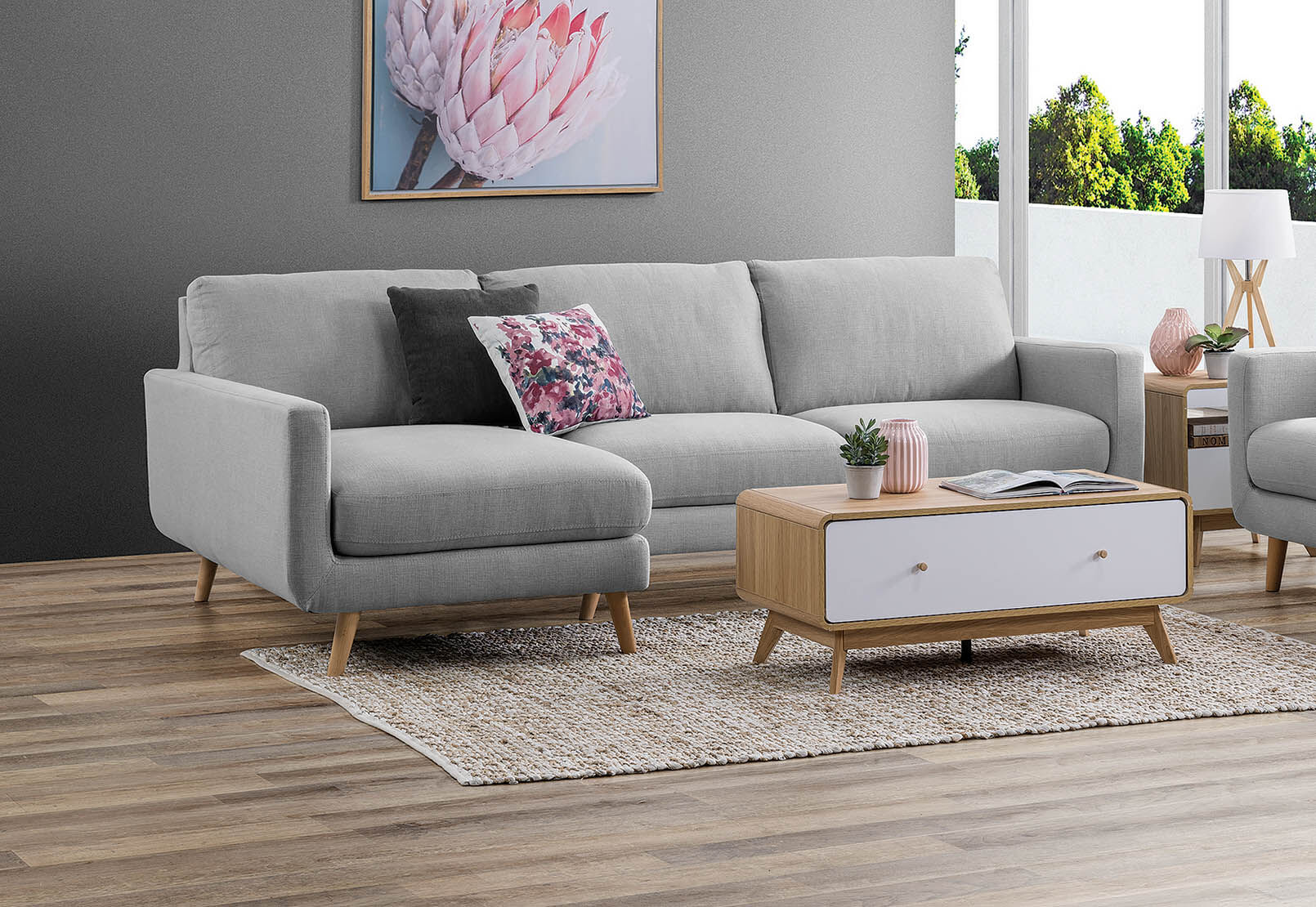 Amart phoebe sale 3 seater chaise
