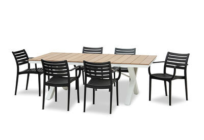 ELWOOD - 7 Piece Outdoor Dining Setting with Lyla Chairs