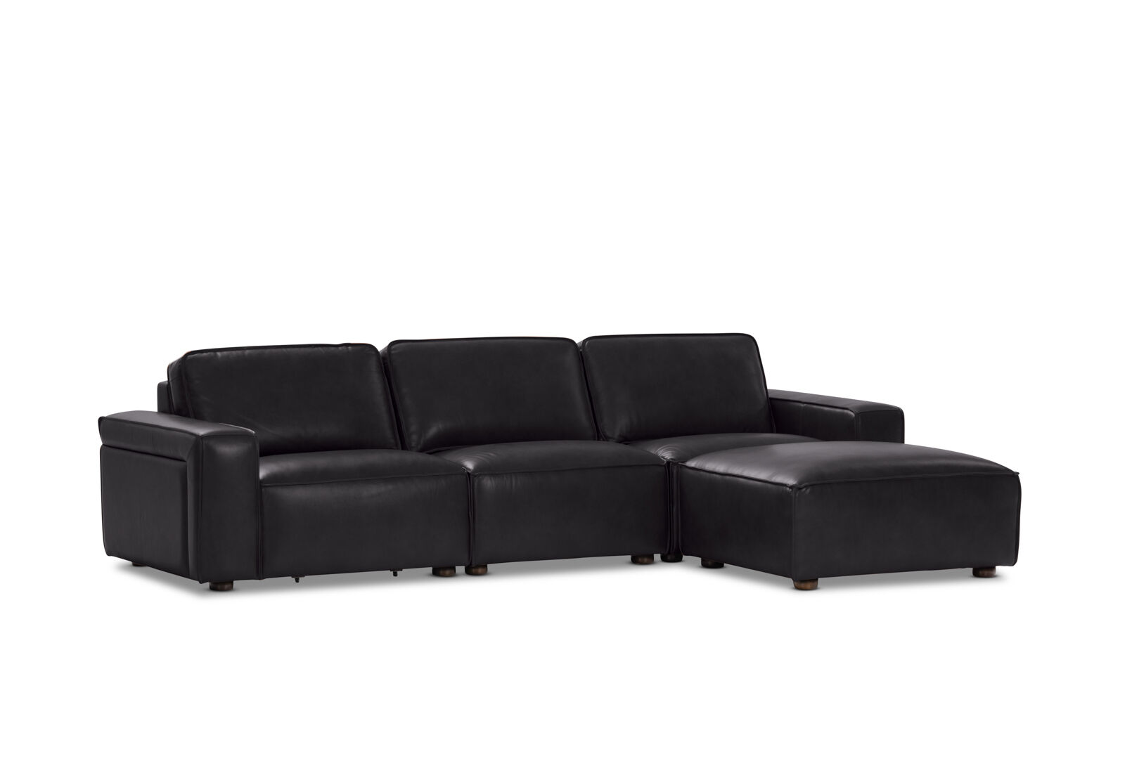 BARTELLE LEATHER - 3.5 Seater Sofa with Ottoman. BARTELLE LEATHER