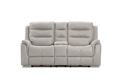 NADAL FABRIC - 2 Seater Sofa with Electric Recliners and Console