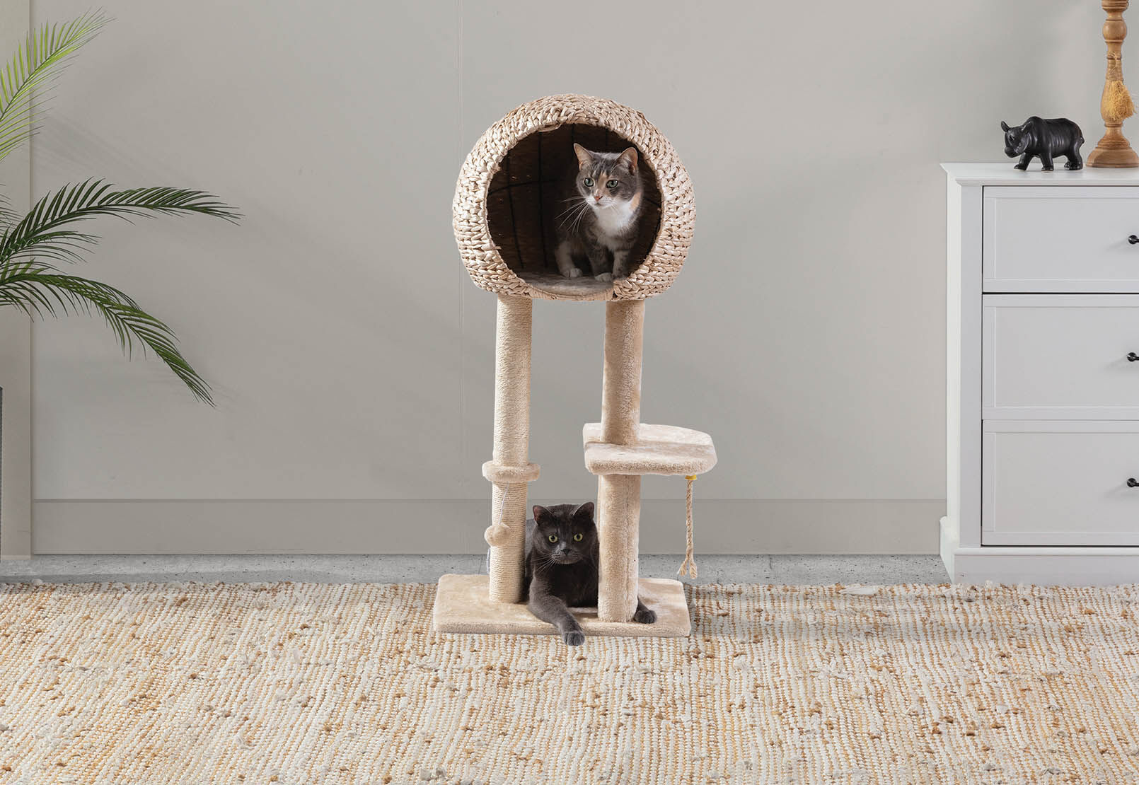 MACARTHY - Wicker Pet Scratch Pole MACARTHY