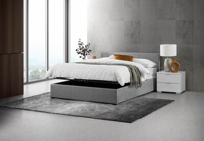 PAGOSA - Light Grey King Lift Bed
