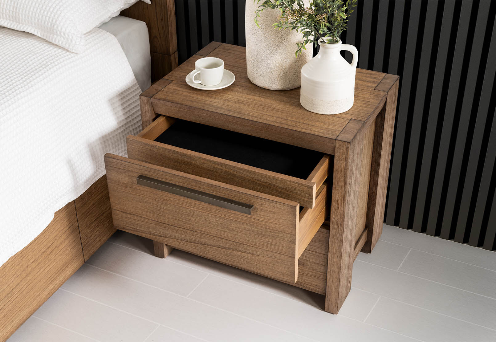 ROMULUS - 2 Drawer Bedside ROMULUS