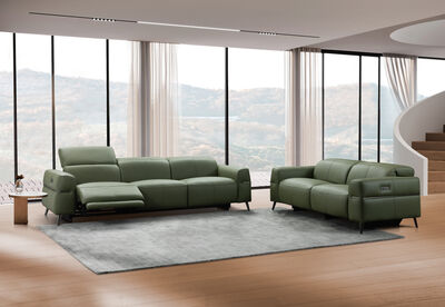 SERAFINI LEATHER - 2.5 Seater with Inbuilt Electric Recliners