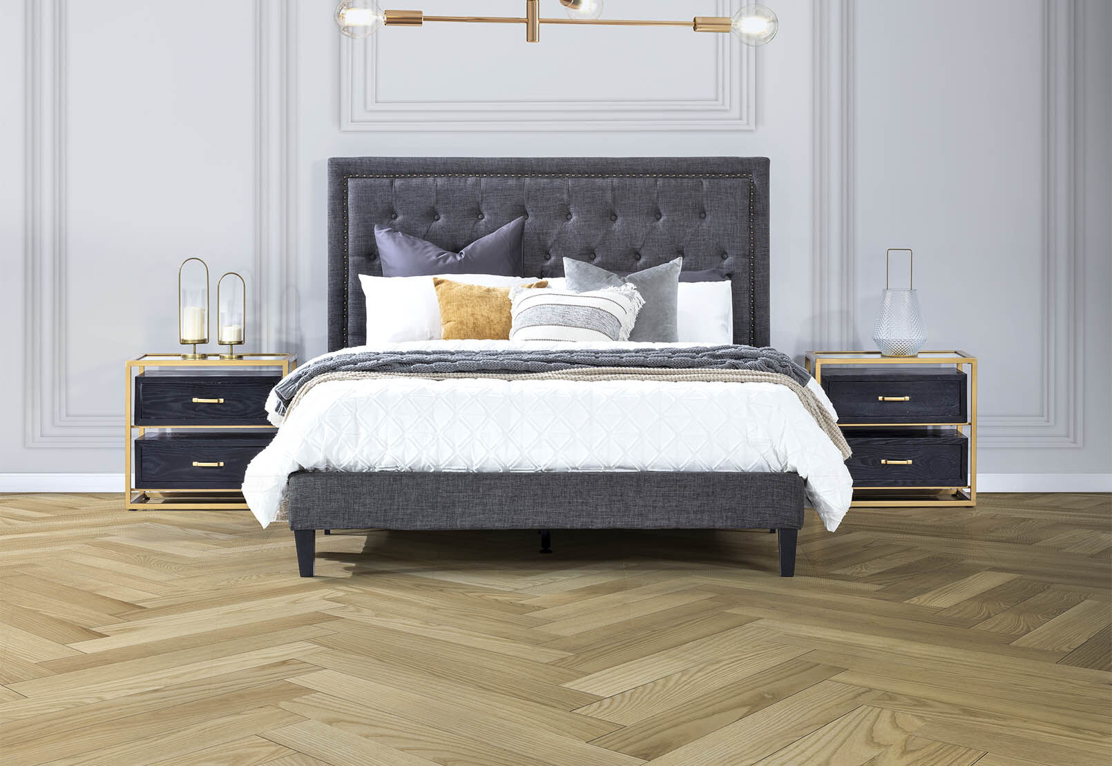 DARK GREY ARNOLD Dark Grey Queen Bed