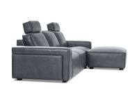 BARTELLE LEATHER - 3.5 Seater Sofa with Ottoman. BARTELLE LEATHER