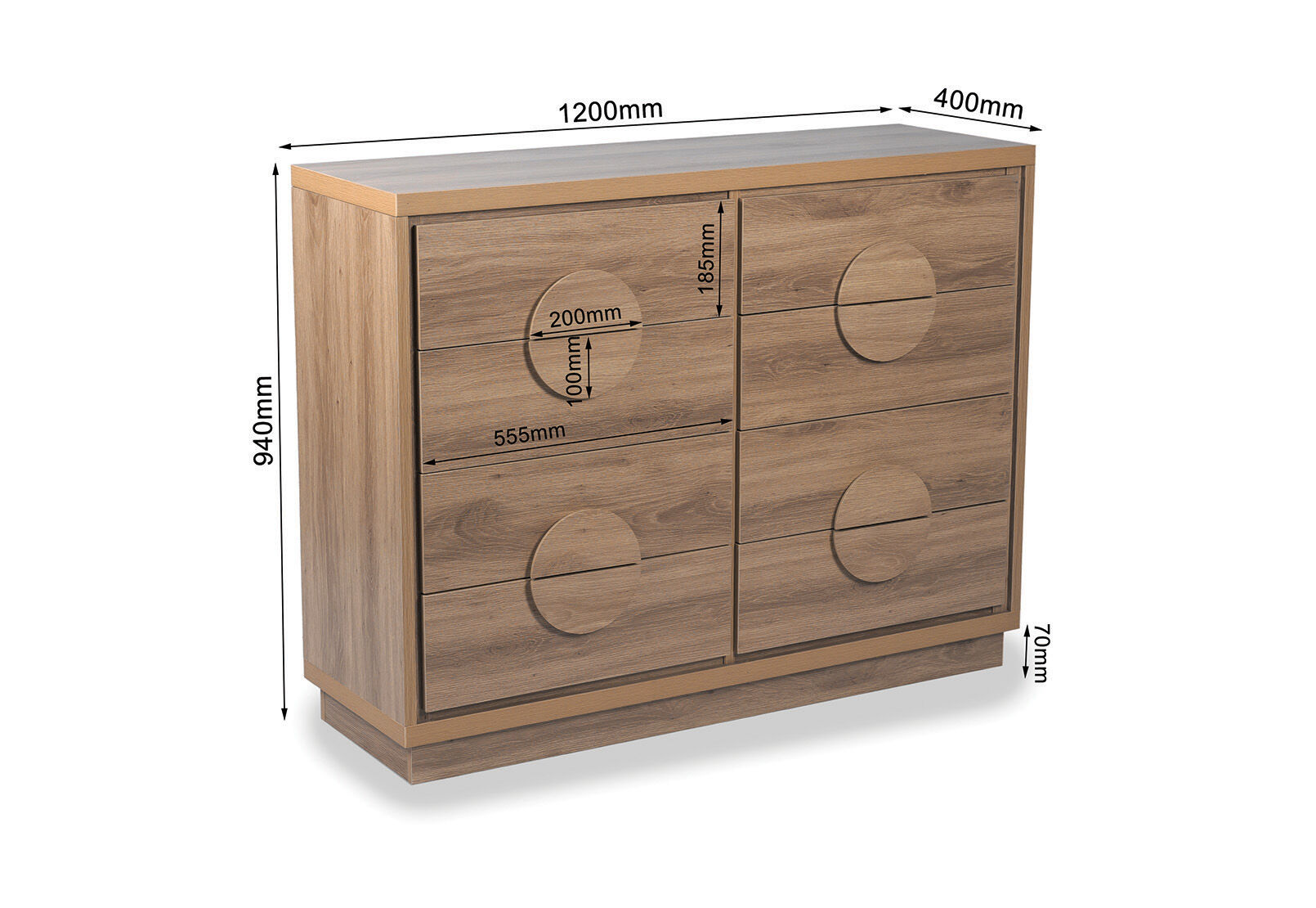BERNAL - 8 Drawer Dresser BERNAL