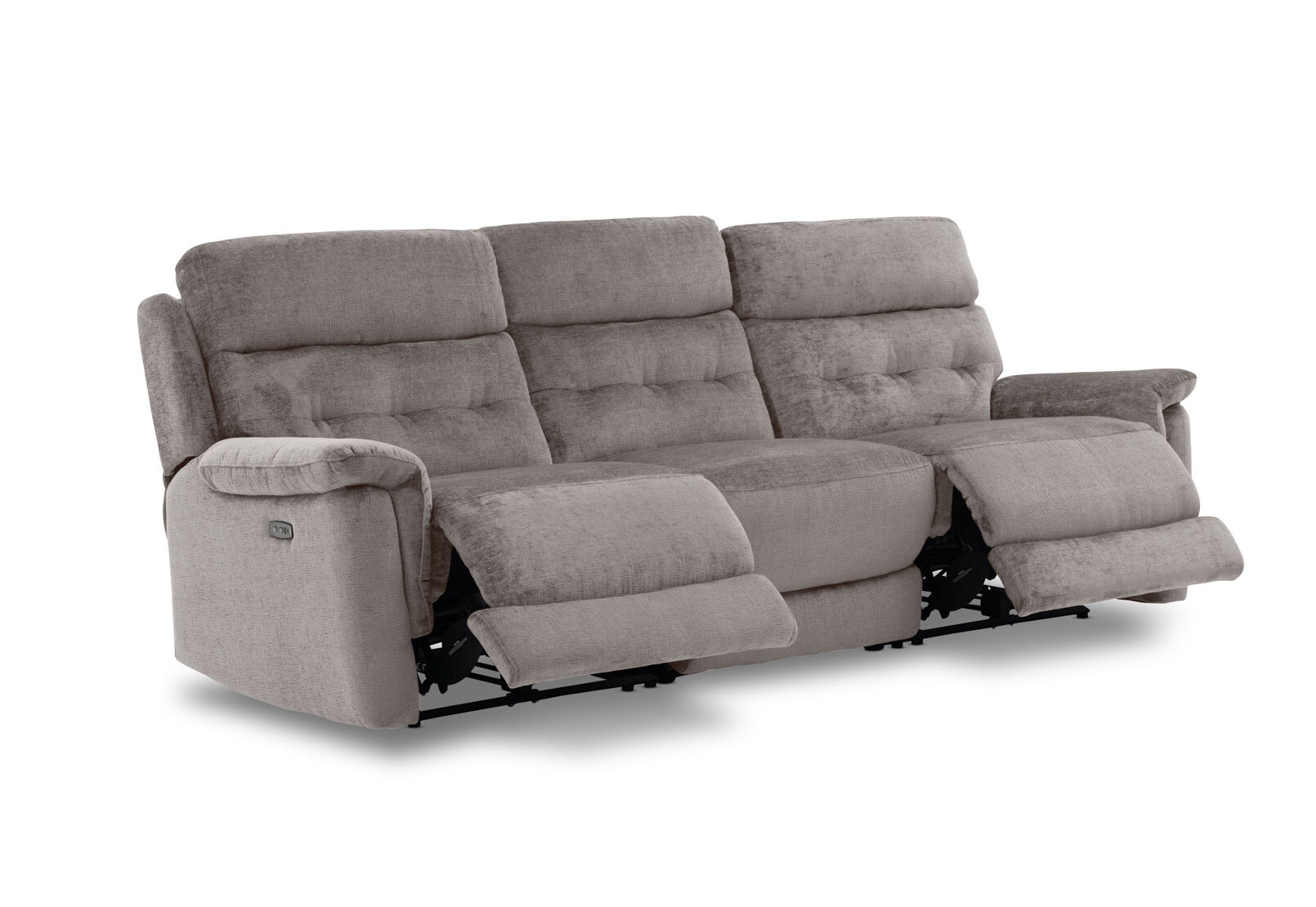 OBERTO FABRIC - 3 Seater with 2 inbuilt Electric Recliners OBERTO FABRIC