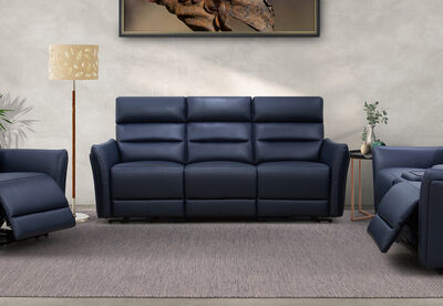 REMUS LEATHER - 3 Seater with 2 Inbuilt Electric Recliners