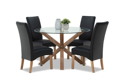 PROMENADE - 5 Piece Dining Suite with Silverwood MK2 Dining Chairs