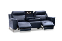 ARISTOTLE - Leather 3 Seater Sofa with 2 Inbuilt Electric Recliners ARISTOTLE