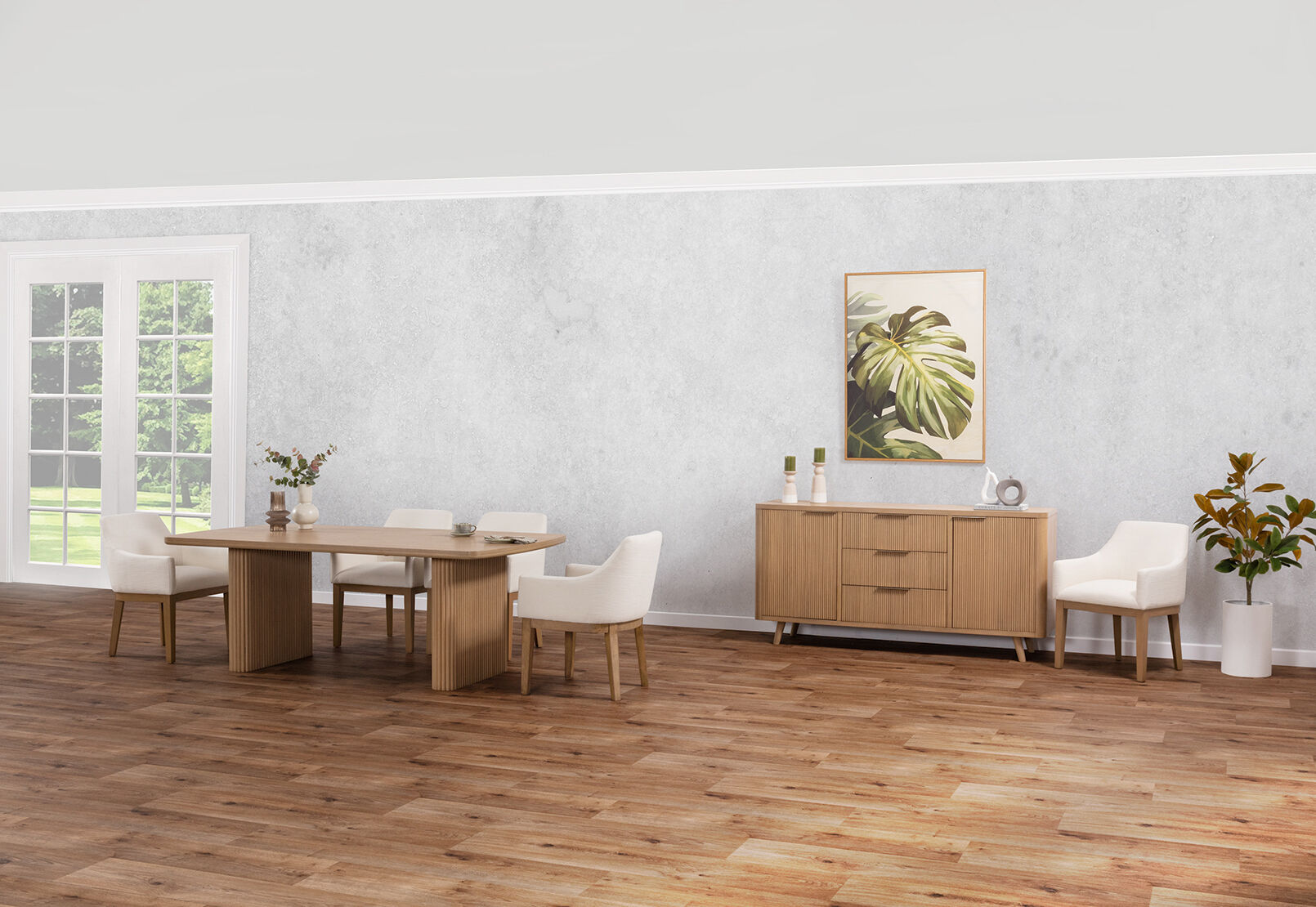 MIRAN - 7 Piece 2100 Dining Suite with Armondo Dining Chairs MIRAN
