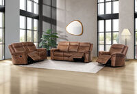 TULSA FABRIC - 3 Seater Manual Recliners with Drop Down Table TULSA FABRIC