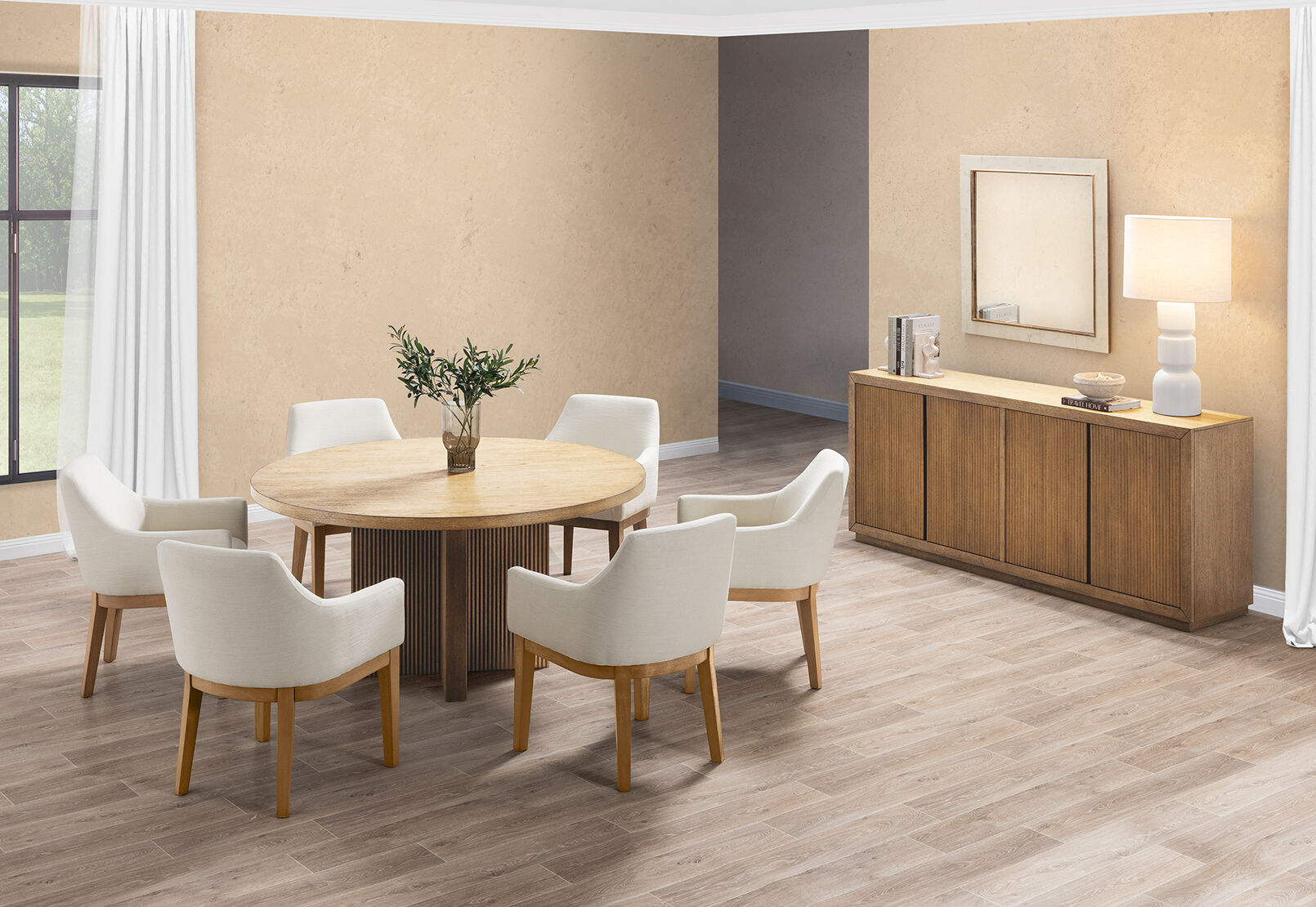 THORIN - 7 Piece Suite with Armondo Chairs THORIN