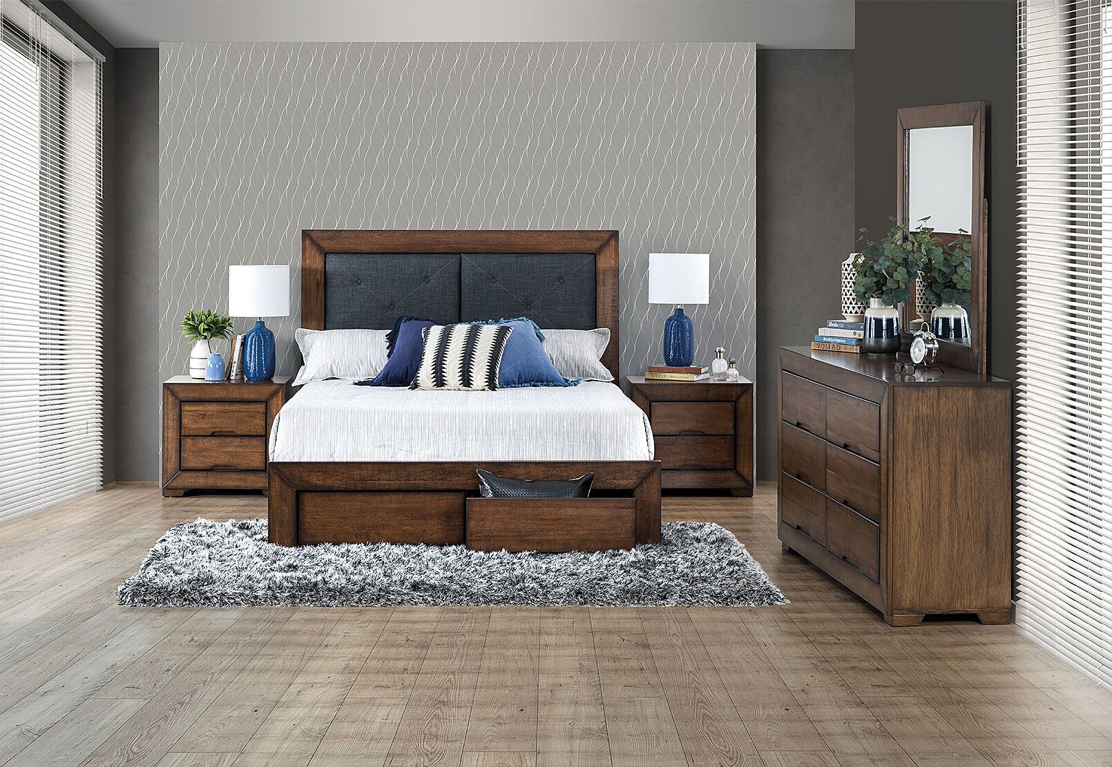 Boulder 5 Piece Queen Dresser Bedroom Suite Amart Furniture