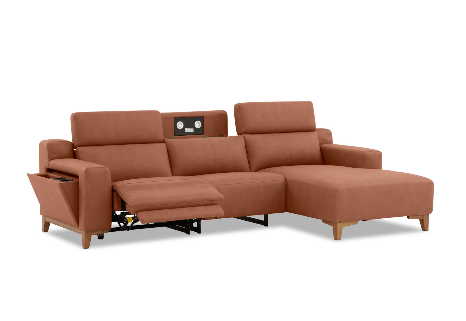 GAGE FABRIC - 3 Seater Sofa with Electric Recliner & RHF Chaise GAGE FABRIC