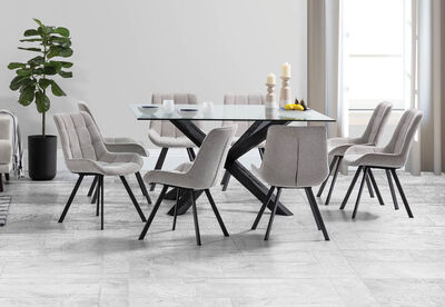 PROMENADE - 9 Piece Dining Suite with Arabella Dining Chairs