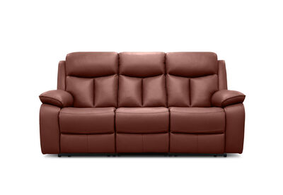DACIA LEATHER - 3 Seater Sofa with 2 inbuilt Electric Recliners