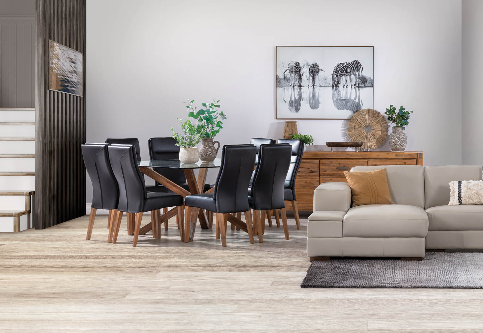 PROMENADE - 9 Piece Dining Suite with Asheville Dining Chairs PROMENADE