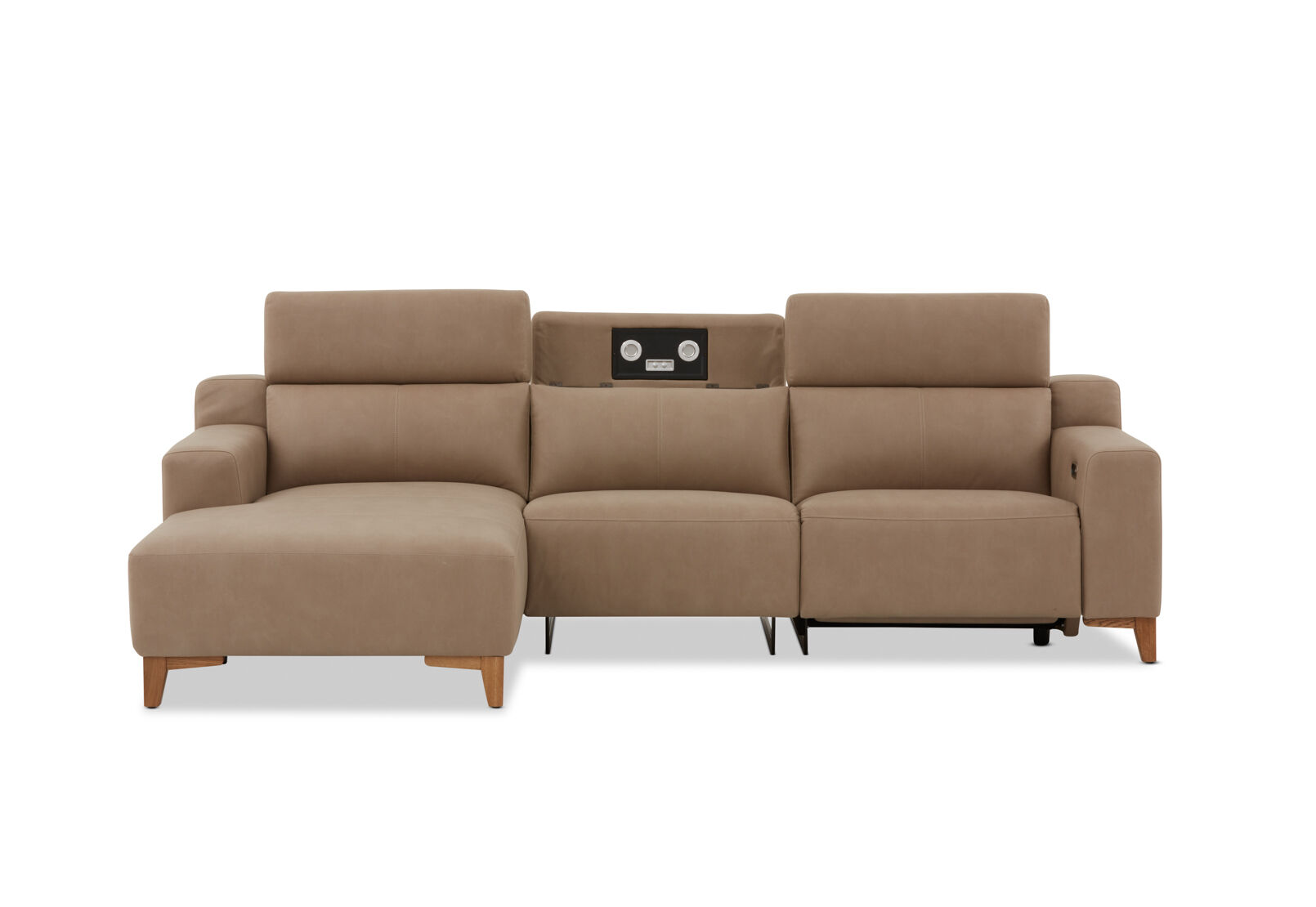 GAGE FABRIC - 3 Seater Sofa with Electric Recliner & LHF Chaise GAGE FABRIC