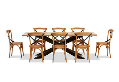 EVENDALE - 9 Piece Dining Suite with Avantee Dining Chairs.
