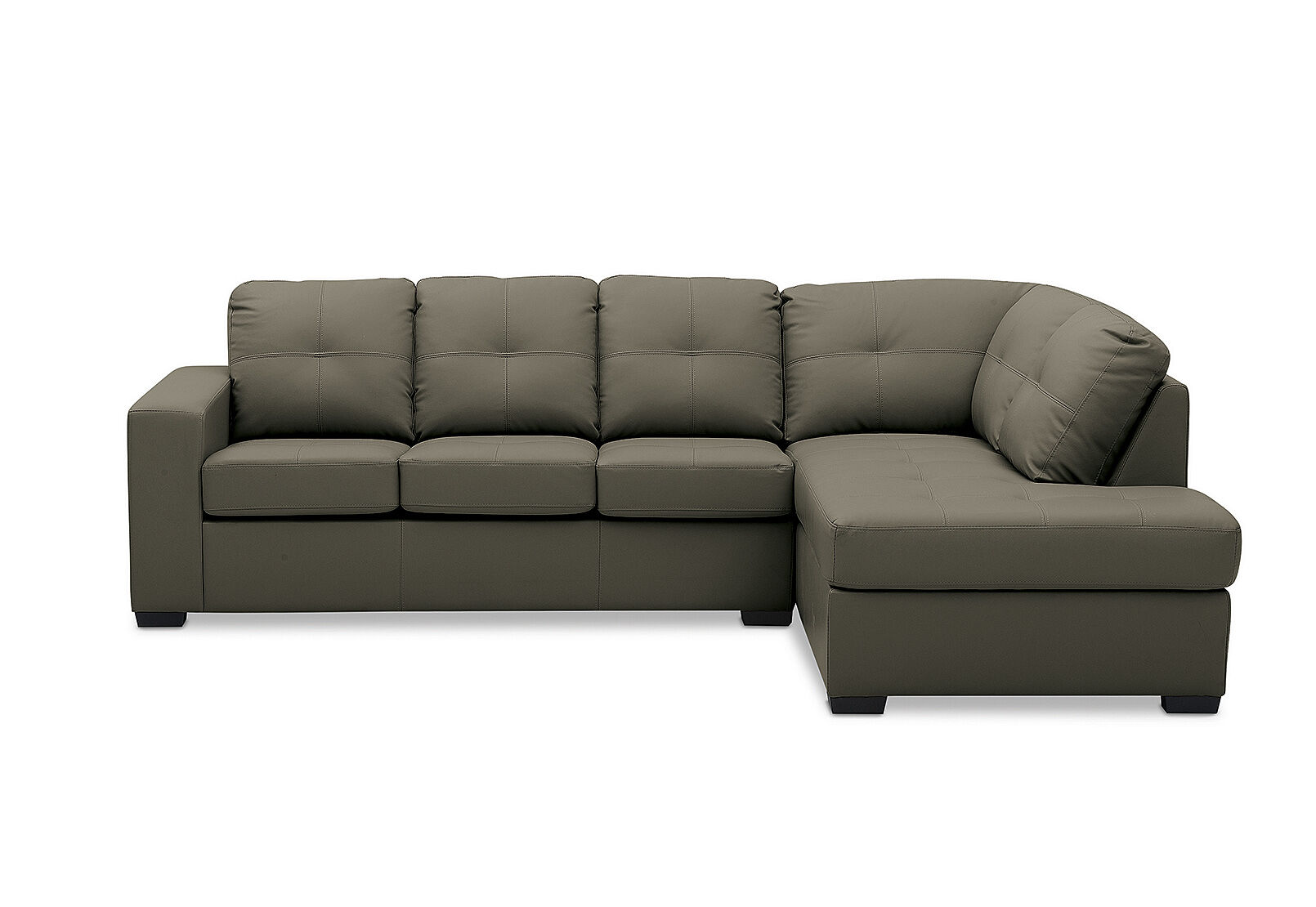 DIAMOND - Leather-Look Left-Hand Facing Corner Chaise with Sofa Bed DIAMOND