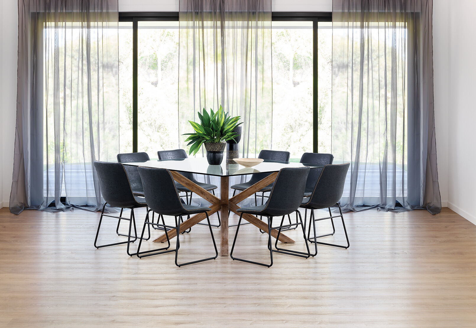 PROMENADE - 9 Piece Dining Suite with Loire Dining Chairs PROMENADE