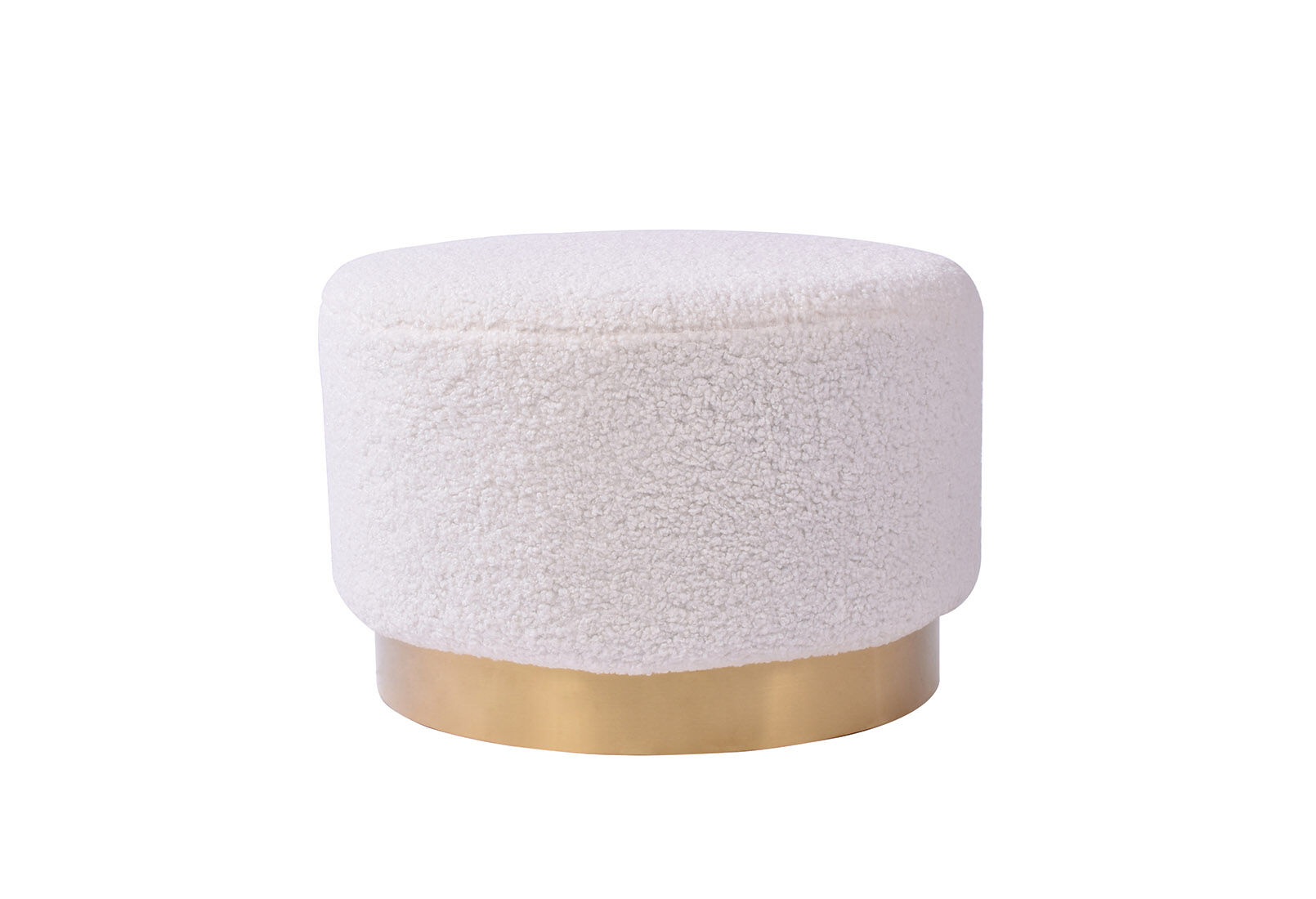ISIDORE - White Round Ottoman ISIDORE