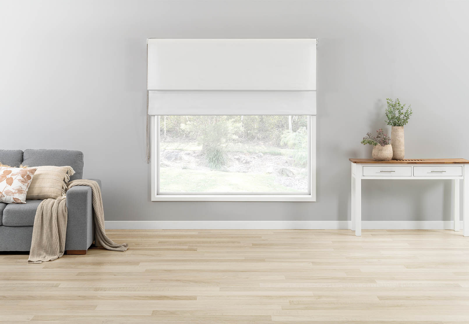 DUSK - Duo Roller Blind - Blockout & Sheer 240 x 240cm DUSK