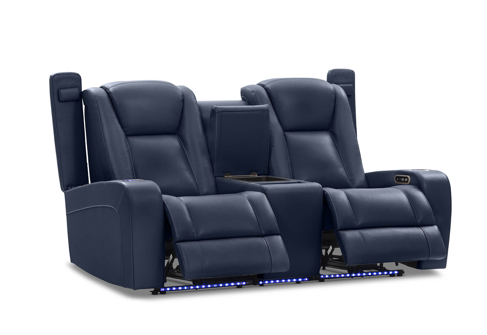 SENTINAL MK2 LEATHER - 2 Seater with 2 Electric Recliners and Console SENTINAL MK2 LEATHER