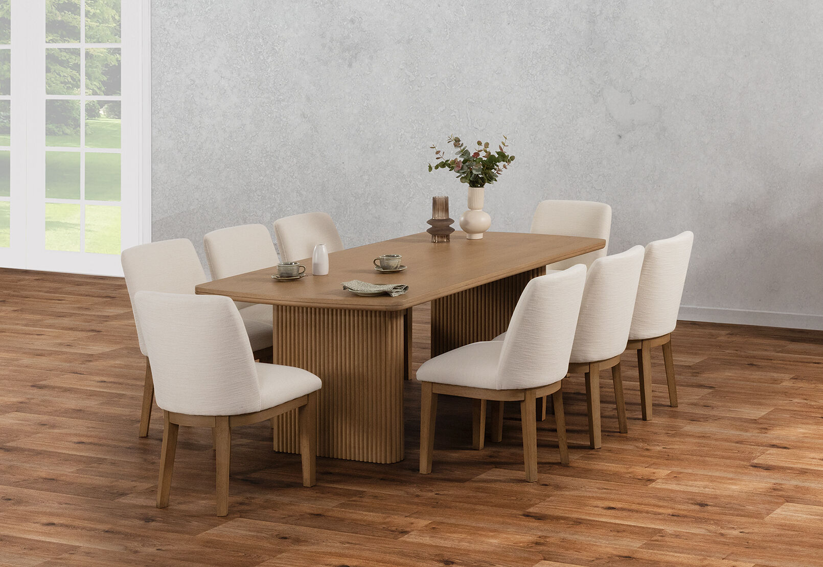 MIRAN - 9 Piece 2100 Dining Suite with Cora Chairs MIRAN