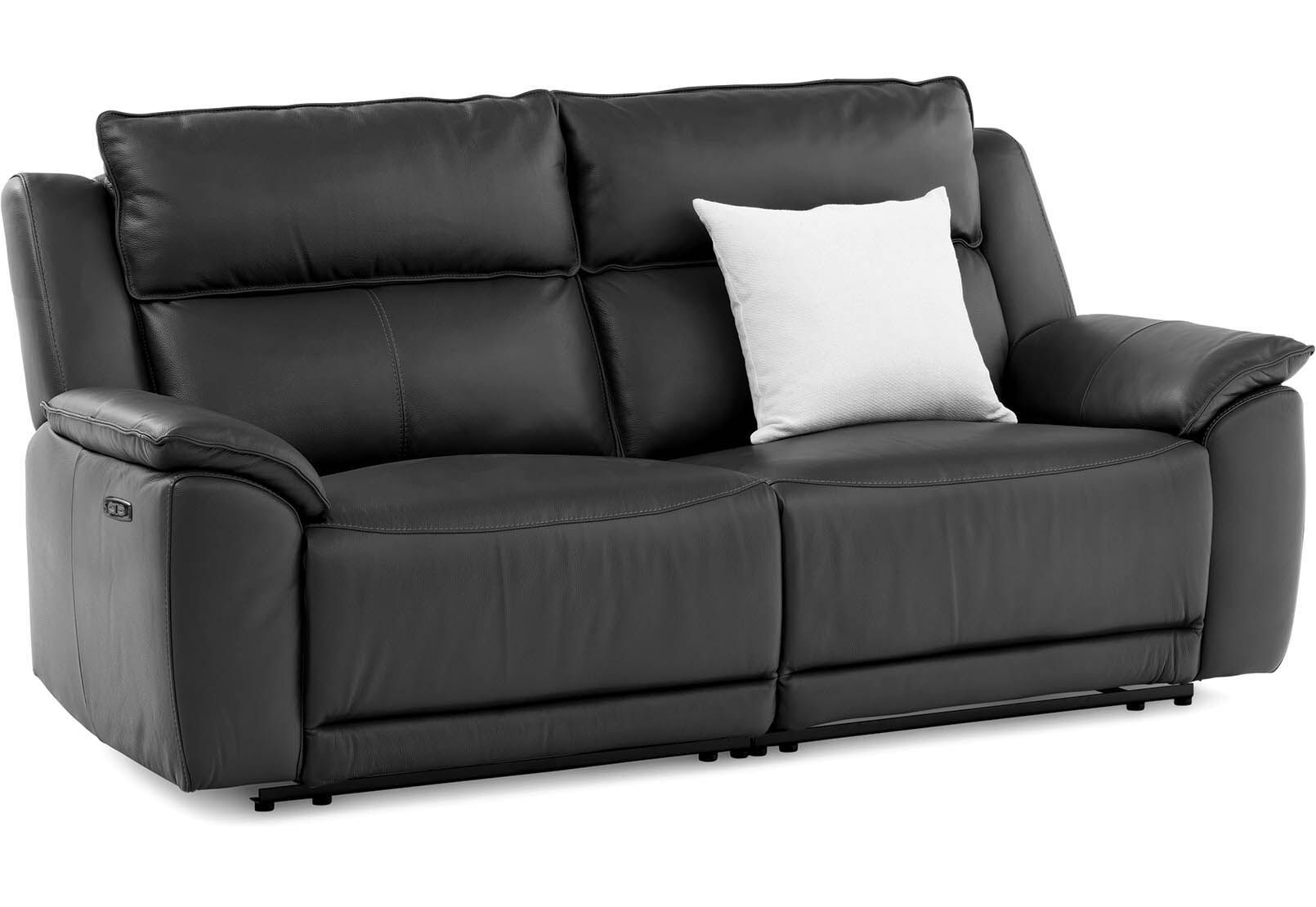 EDWIN - Leather 3 Seat Sofa with 2 inbuilt Electric Recliners EDWIN