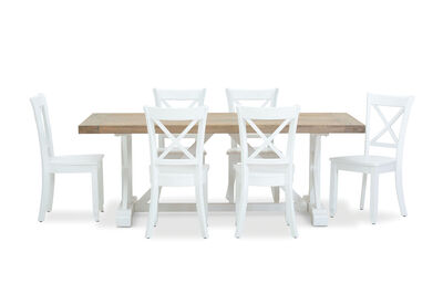 NORMANDY - 7 Piece Dining Suite with Clouds Dining Chairs