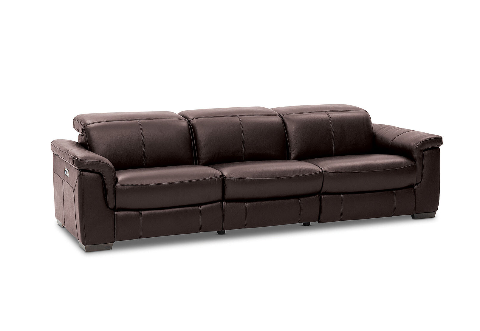 LUCIANO - Leather 3.5 Seater Sofa with 2 Electric Recliners LUCIANO