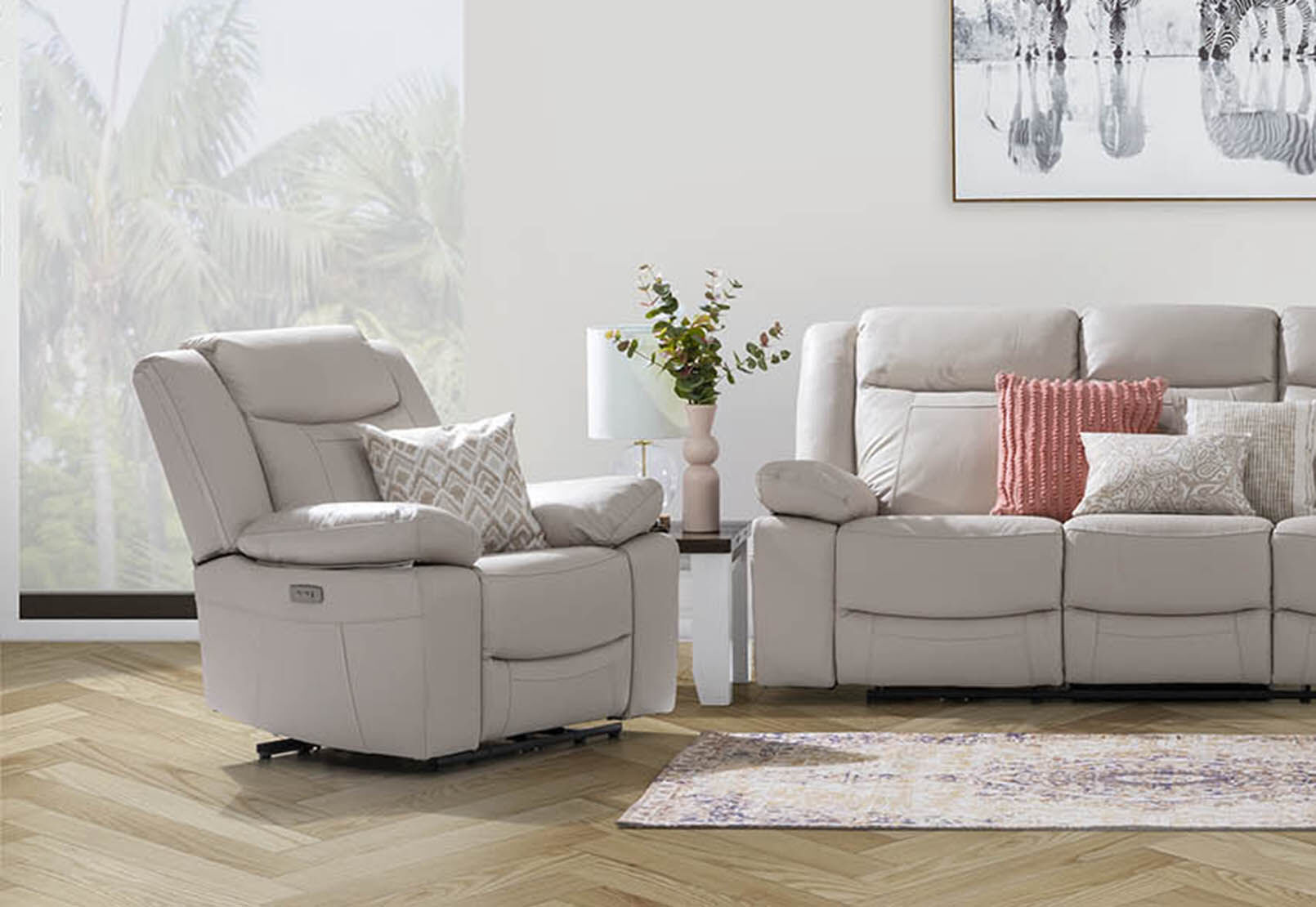 BEIGE DALLYCE Electric Recliner