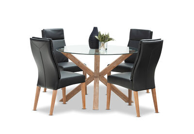 PROMENADE - 5 Piece Dining Suite with Asheville Dining Chairs