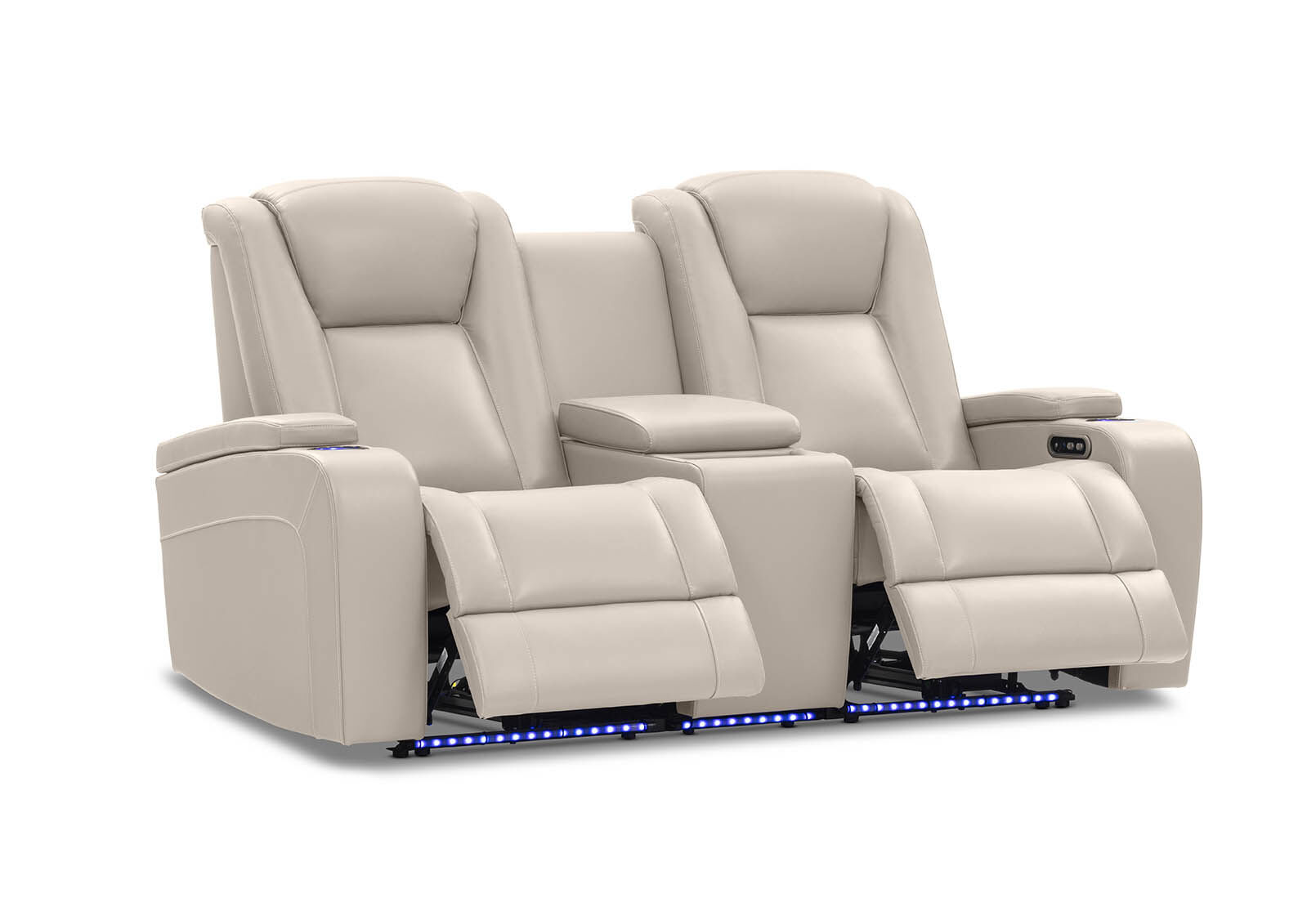 SENTINAL MK2 LEATHER - 2 Seater with 2 Electric Recliners and Console SENTINAL MK2 LEATHER
