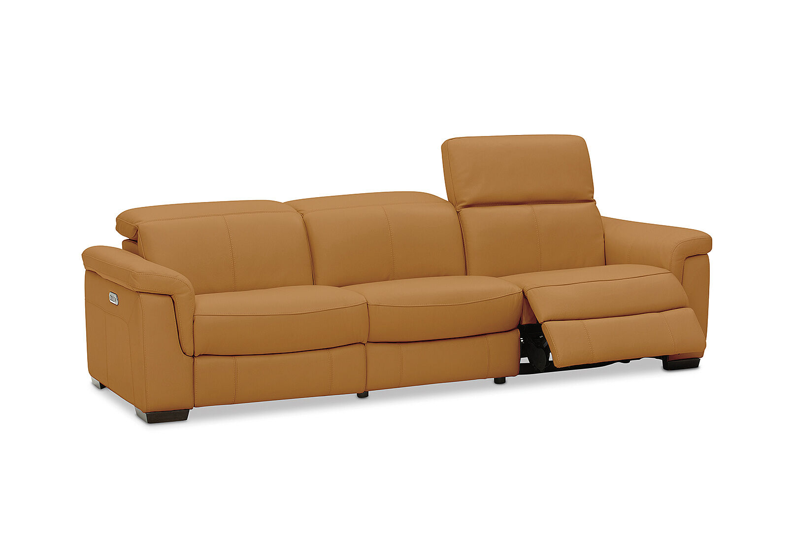 LUCIANO - Leather 3.5 Seater Sofa with 2 Electric Recliners LUCIANO