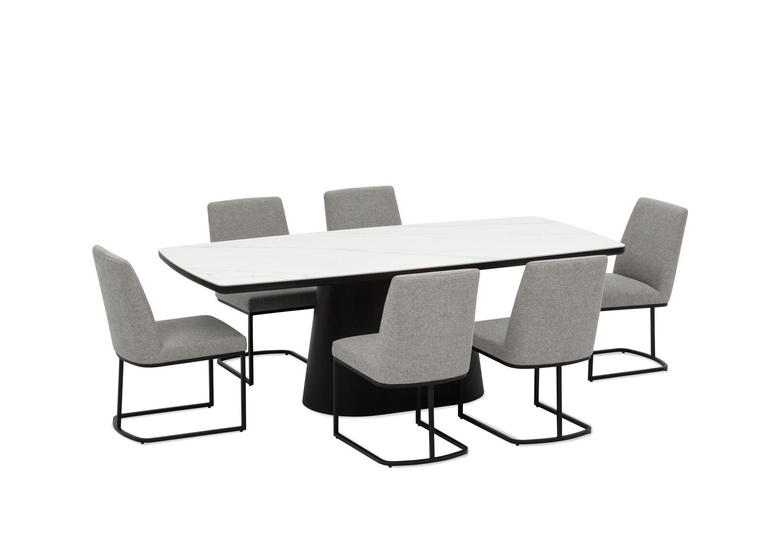 DORVAL - 7 Piece Dining Suite with Nevis Chairs DORVAL