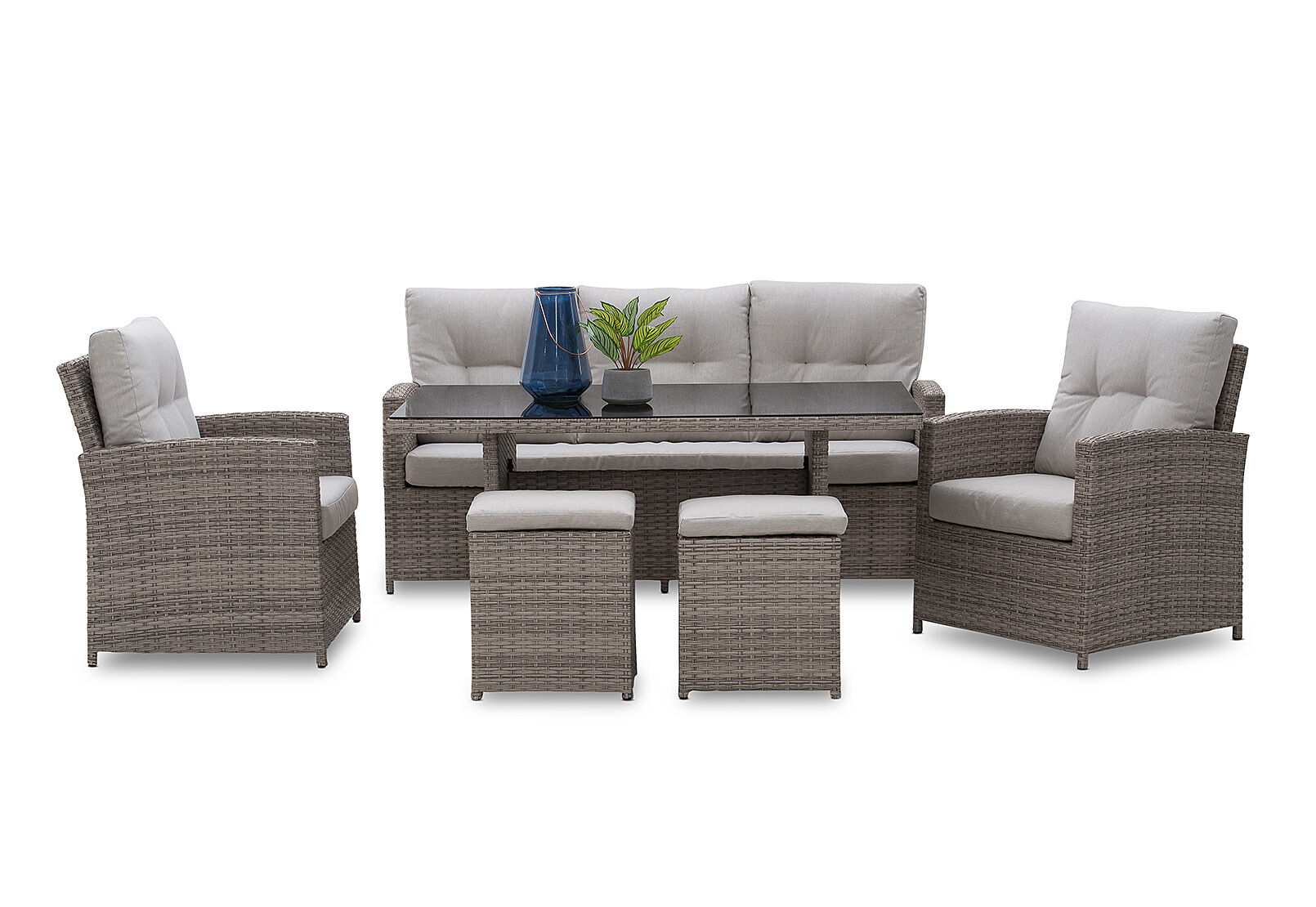 BARBOSA - 6 Piece Outdoor Lounge Dining Setting BARBOSA