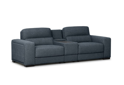 ELISEO FABRIC - 2 Seater Sofa with Square Console